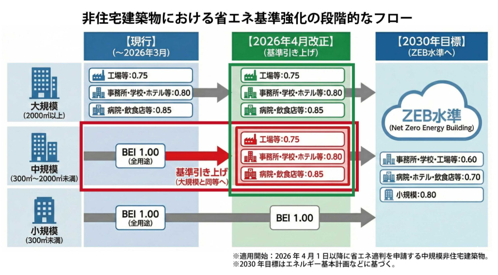 省エネ基準強化のフロー